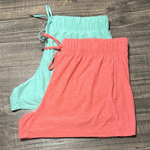 Athletic Works Pants - Athletic Works Coral & Mint athletic stretch Shorts